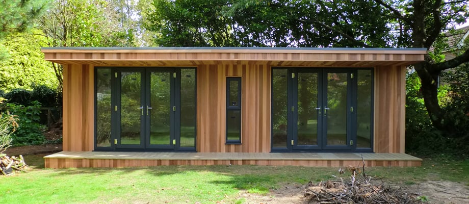 Two Double UPVC Doors On Garden Room