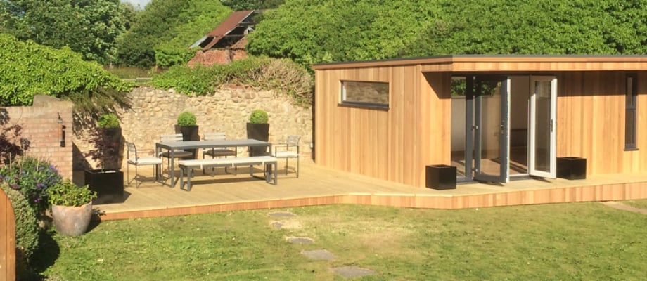 Large Side Decking On Garden Room